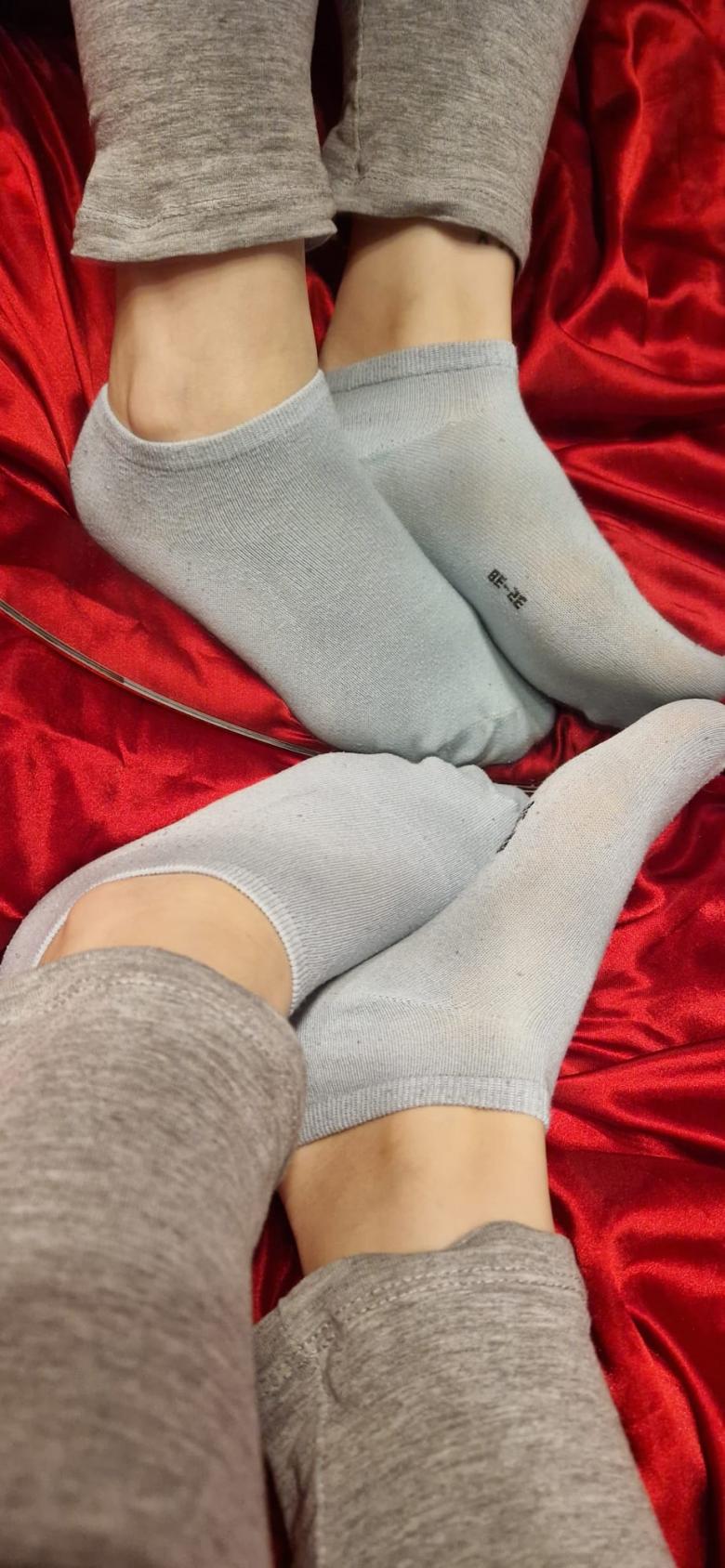 Süße blaue Socken